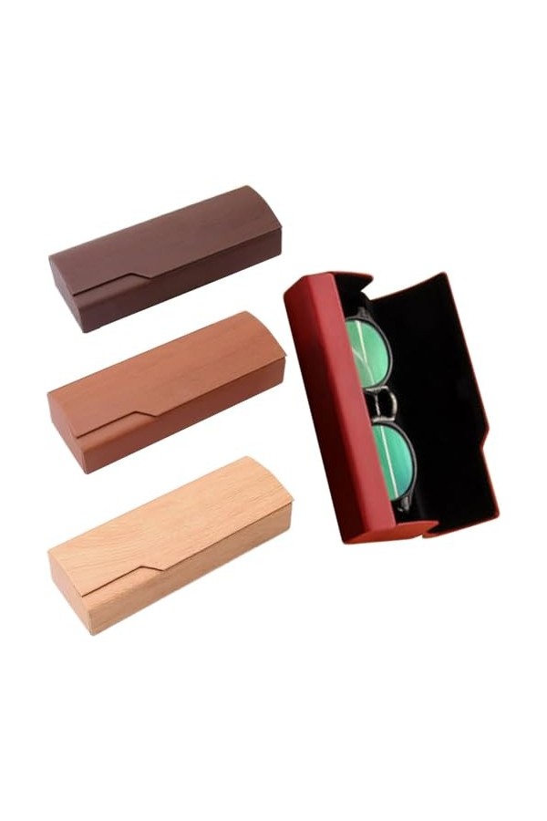 4 Pièces Boîte à Lunettes Rigide, Étui à Lunettes à Fermeture Magnétique, Boîte à Lunettes Portable, avec Fermeture Magnétiqu