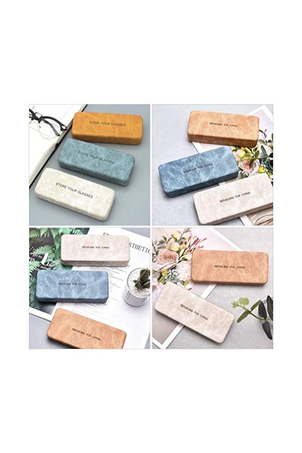 Cabilock Lot de 2 étuis à Lunettes Portables - Style Vintage - pour Homme et Femme - Couleur aléatoire