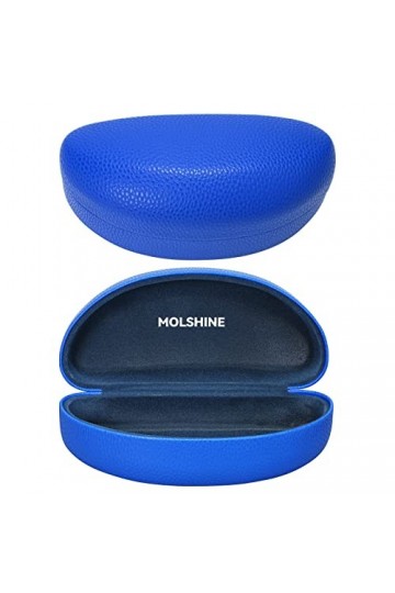 molshine Étui à lunettes rigide pour lunettes de soleil, grand étui à lunettes classique pour lunettes de soleil, lunettes av