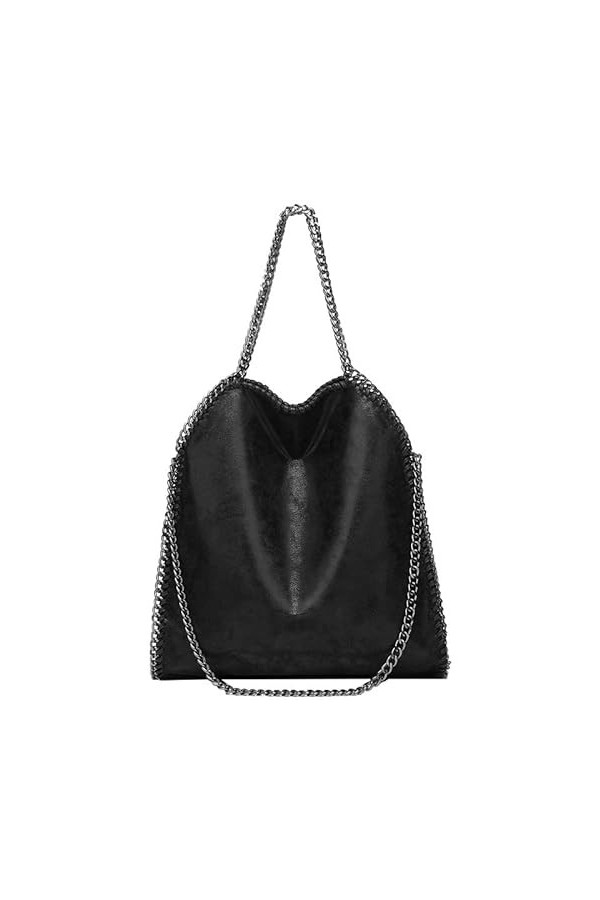 NIYUTA Conception de la Chaîne Étanche Sac Cabas Femme Hobo Bag Faux Cuir Grande Capacité Cabas Fourre Tout pour Faire du Sho