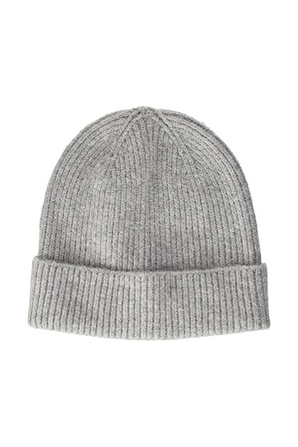 PIECES PCDEBBIE Wool Hood Noos BC Bonnet, Gris Clair chiné, Taille Unique Femme