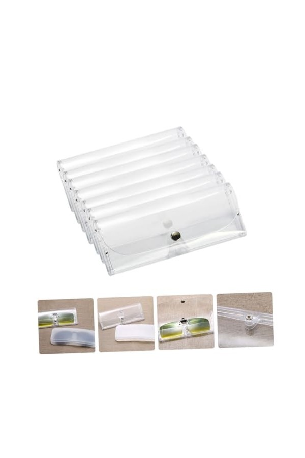 USHOBE 15 Pièces Étui À Lunettes Transparent Étui À Lunettes De Soleil Étui À Lunettes De Soleil Clair Lunettes De Soleil Sup