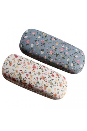 Alipis 2 Pièces Étuis À Lunettes Rétro Étui En Verre Dur Étui Extérieur Boîte De Rangement Fleurs Boîte De Protection Support