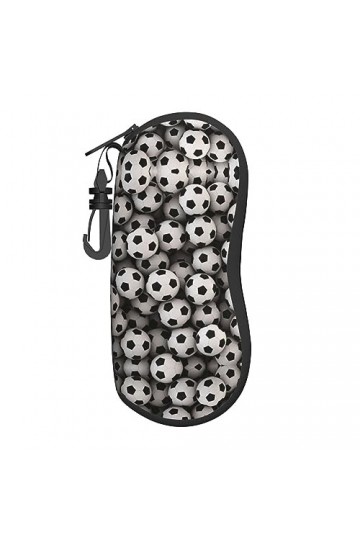 ELRoal Étui à lunettes de football imprimé mer portable en néoprène pour lunettes de soleil souple ultra léger et pratique av