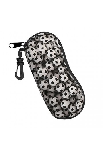 ELRoal Étui à lunettes de football imprimé mer portable en néoprène pour lunettes de soleil souple ultra léger et pratique av