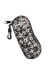 ELRoal Étui à lunettes de football imprimé mer portable en néoprène pour lunettes de soleil souple ultra léger et pratique av