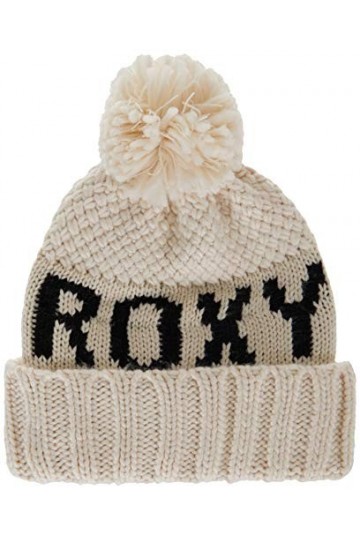 Roxy Tonic-Bonnet à Pompon Femme, Angora, FR Unique Taille Fabricant : 1SZ 