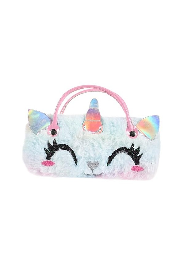 Mikikit Étui à Lunettes Licorne À Lunettes De Voyage À Lunettes Rigide Pochette Pour Lunettes De Soleil Avec Poignée Étui à L