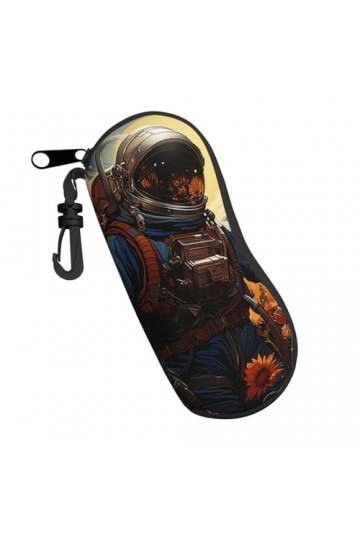 Étui souple pour lunettes de soleil astronaute, tournesol, fleur, lune, beau étui à lunettes pour homme et femme, portable à 