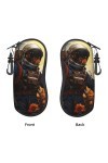Étui souple pour lunettes de soleil astronaute, tournesol, fleur, lune, beau étui à lunettes pour homme et femme, portable à 