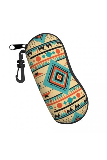 Étui souple vintage triangulaire sud-ouest pour lunettes de soleil pour femmes et hommes avec fermeture éclair - Sac de sécur