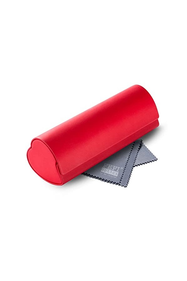 FEFI - Étui à lunettes rigide Heart – avec chiffon de nettoyage de haute qualité / chiffon en microfibre