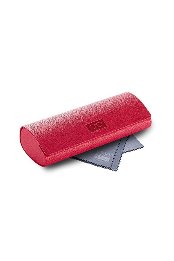 FEFI - Etui à lunettes robuste et rigide aux couleurs à la mode - y compris chiffon de nettoyage de lunettes de haute qualité
