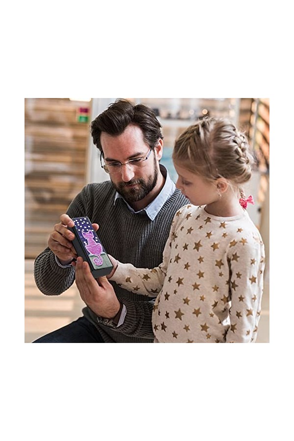 LICHENGTAI Étui à Lunettes avec Strass en Cristal, Diamant Peinture étui à Lunettes Unisexe Portable étui à Lunettes de Solei