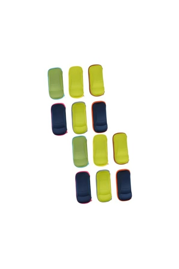 SHERCHPRY Lot de 12 étuis à lunettes de soleil avec fermeture éclair - Étui à lunettes à fermeture éclair pour femme - Organi