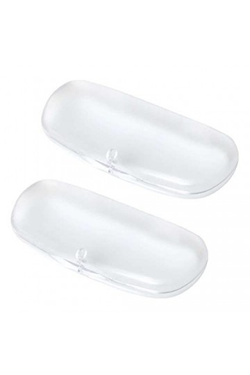 Lot de 2 étuis à lunettes translucides givrés en plastique rigide avec fermeture magnétique pour homme et femme