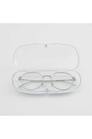 Lot de 2 étuis à lunettes translucides givrés en plastique rigide avec fermeture magnétique pour homme et femme