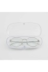 Lot de 2 étuis à lunettes translucides givrés en plastique rigide avec fermeture magnétique pour homme et femme