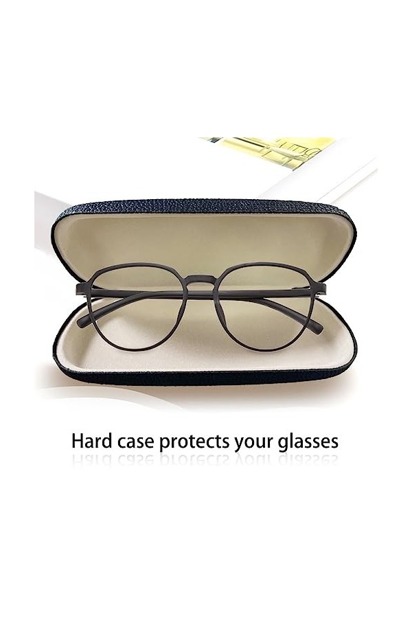Lam-lord Lot de 3 étuis à lunettes à coque rigide, étui à lunettes portable unisexe pour lunettes de soleil et rangement de l