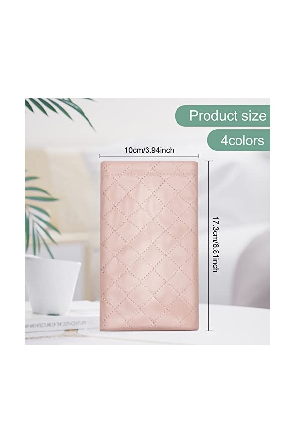 WEBEEDY 4 Pièces Organisateur de Lunettes de Soleil Pochette Sacs En Cuir Souple PU Étui à Lunettes Portable Étui à Lunettes 