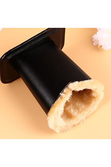 NUOBESTY 2 Pièces Porte-Lunettes Doublé de Peluche Porte-Lunettes Support en Cuir PU Support Magnétique Anti-Rayures Étui à L