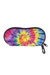 Showudesigns Étui à lunettes souple avec clip, étui de voyage pour enfants, femmes et filles, Tie-dye Rainbow, taille unique