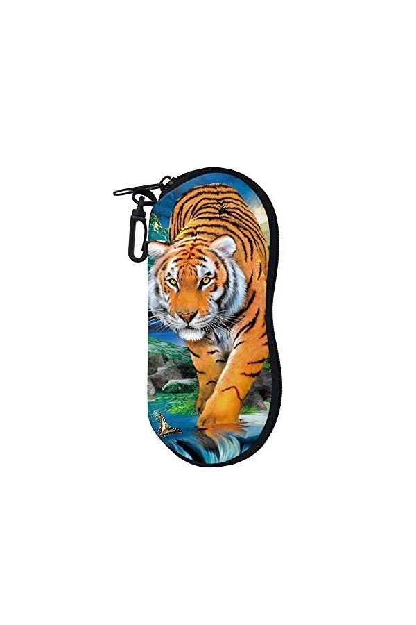 Showudesigns Étui à lunettes souple avec clip, étui de voyage pour enfants, femmes et filles, Tie-dye Rainbow, taille unique