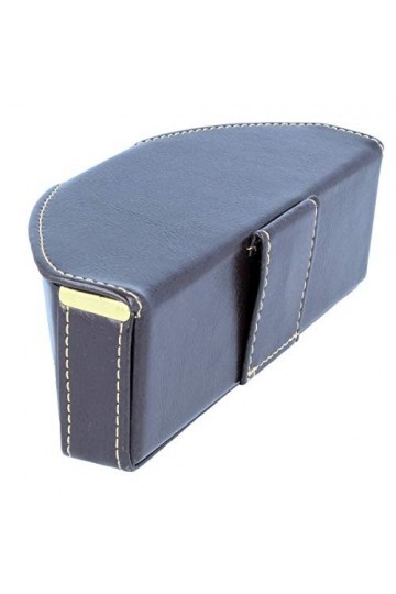 Étui à lunettes Fabrizio de qualité supérieure avec bouton pression et passant de ceinture