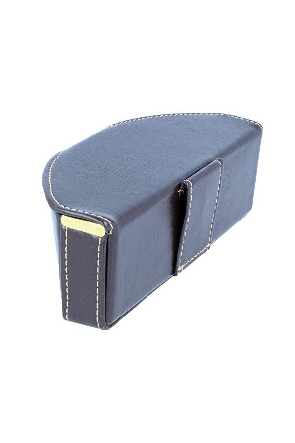 Étui à lunettes Fabrizio de qualité supérieure avec bouton pression et passant de ceinture