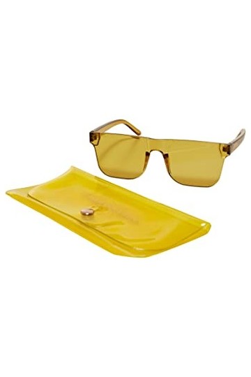 Urban Classics Lunettes de Soleil Honolulu avec étui, Moutarde, Taille Unique Mixte