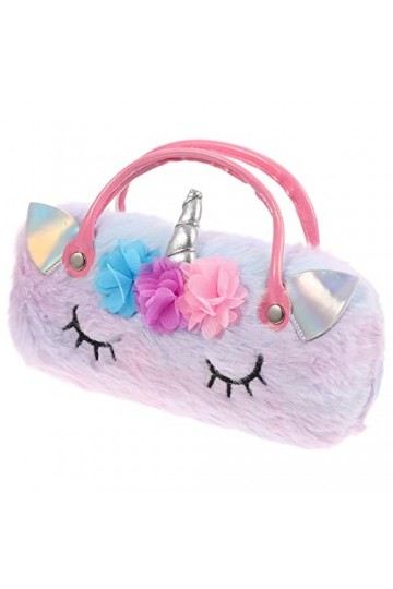 Healeved Étui à lunettes en forme de licorne avec poignée pour enfants, filles, garçons