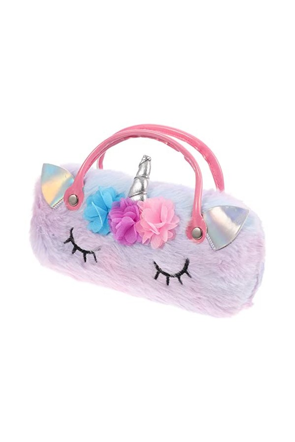 Healeved Étui à lunettes en forme de licorne avec poignée pour enfants, filles, garçons