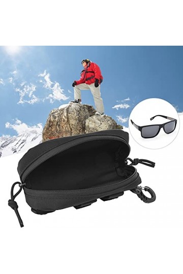 AMONIDA Étui de protection à lunettes Étui à lunettes, étui à lunettes 7,5 x 3,1 x 2,4 pouces en 2 couleurs, pochette de lois