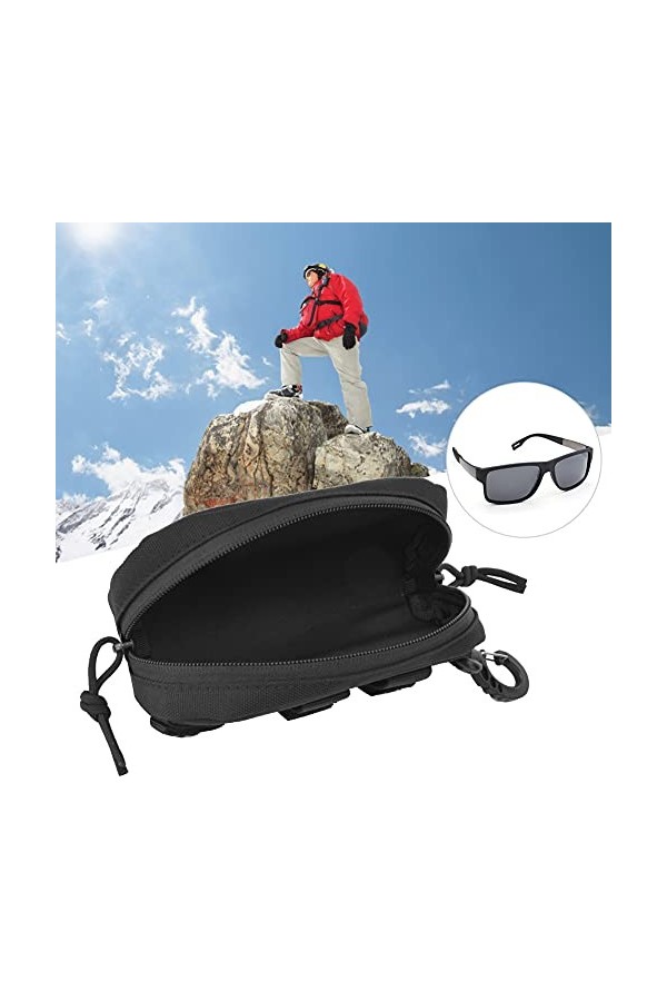 AMONIDA Étui de protection à lunettes Étui à lunettes, étui à lunettes 7,5 x 3,1 x 2,4 pouces en 2 couleurs, pochette de lois