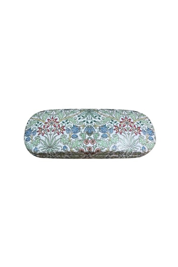 DV Étui à lunettes rigide en polyuréthane William Morris pour hommes, femmes, filles, garçons, études, travail avec chiffon d