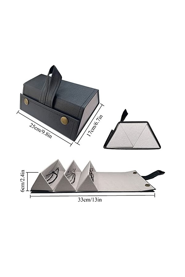 TINGWEN Boîte De Rangement Organisateur de Lunettes de Soleil Portable Voyage boîte de rangement pour lunettes de soleil en c