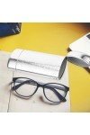 SOIMISS À Lunettes À Lunettes Boîte En Aluminium Coque Rigide À Lunettes Myope Pour Femmes Hommes Argent