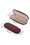 PATIKIL Lunettes Étui, 2 Paquet PU Cuir Dur Coque Portable Protecteur Concise Unisexe Lunette Support Protecteur avec Nettoya