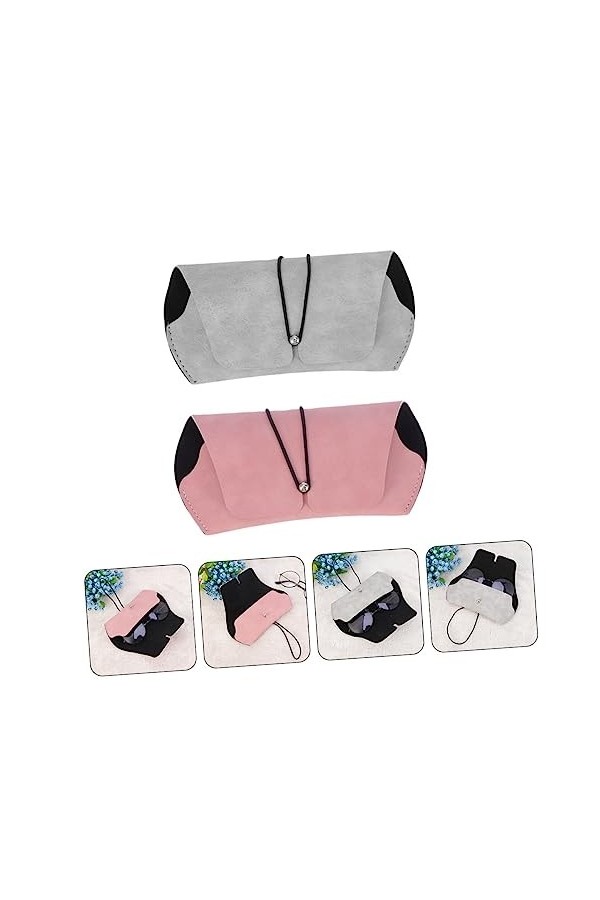 GALPADA 2 Pièces Boîte De Rangement De Lunettes De Soleil Étuis À Lunettes Étui À Lunettes Souple Étui À Lunettes De Soleil É