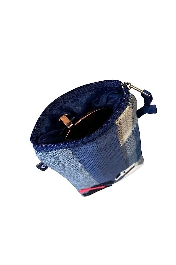 Earth Squared Kissing Dogs Grande trousse à lunettes de soleil pour téléphone, bleu, taille unique