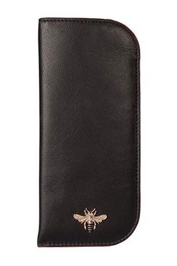 Mala Leather Étui à lunettes en cuir avec pochette cadeau