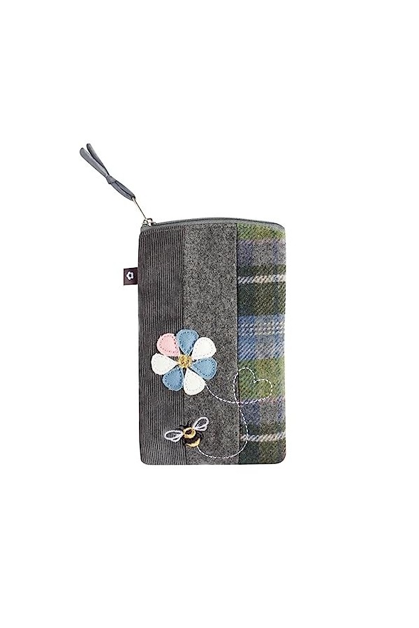 Earth Squared Étui de téléphone avec motif marguerites et abeilles, gris, taille unique