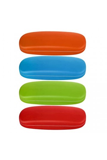 Yorgewd Lot de 4 étuis à lunettes rigides portables pour lunettes et lunettes de soleil