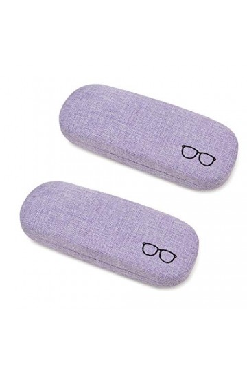 Lot de 2 étuis à lunettes rigides pour homme et femme, Violet 2 pièces., Taille Unique
