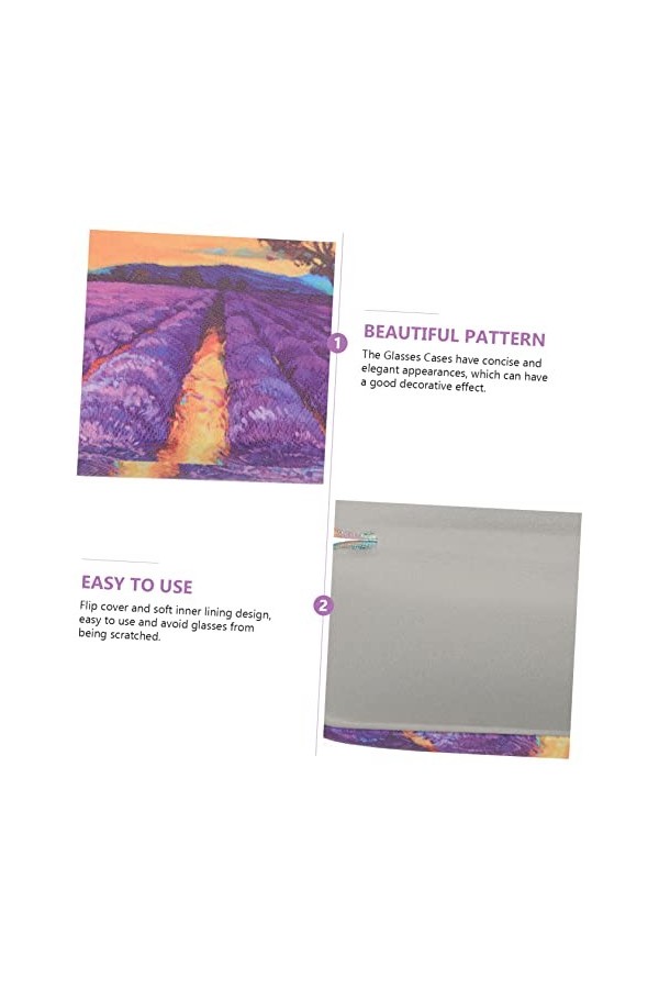 ULTECHNOVO 2Pcs Étui À Lunettes De Peinture À LHuile Étui À Support De Protection De Lunettes Étui À Lunettes Rigide Pour Le