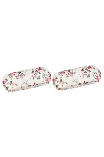 SOLUSTRE Boîte De 2 Pièces à Lunettes Imprimé Pochette à Lunettes à Lunettes De Soleil à Coque Rigide à Lunettes Fleuri Des L