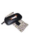 Étui à lunettes en cuir souple en forme de chien saucisse pour femme Noir ou rose