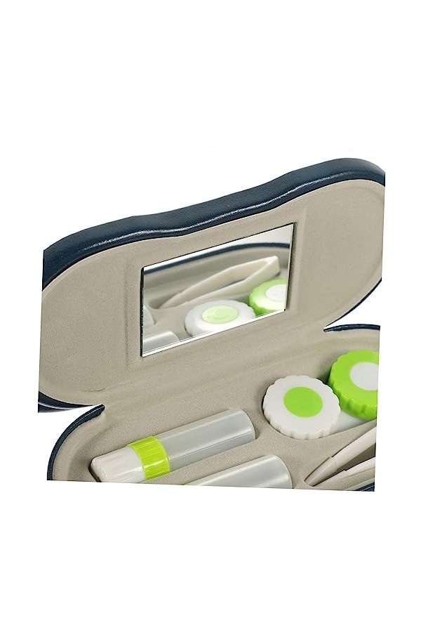 KALLORY 1 Jeu Étui à Lunettes Double Couche Conteneur De Stockage De Lunettes De Soleil Lunettes 2 En 1 Et Étui De Contact Ét