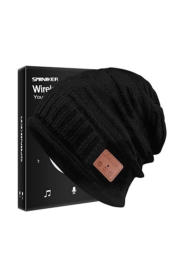 Bonnet Bluetooth Bonnet&nbsp;Bluetooth&nbsp;Homme avec boîte de Couleur Homme Femme Noir Cadeau&nbsp;Anniversaire&nbsp;Homme idee&nbsp;Cadeau&nbsp;Homme&nbsp;id