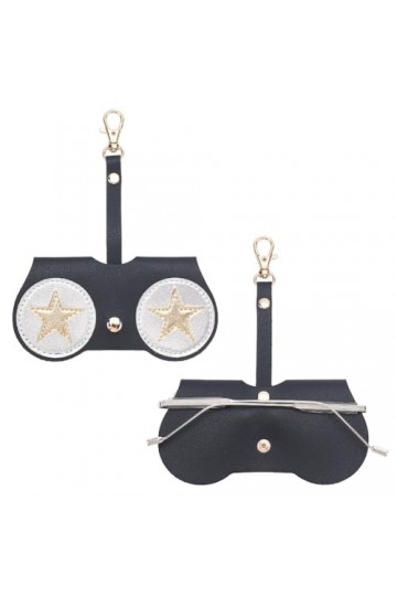 AHANDMAKER Étui à lunettes portable en PVC avec clip, étui de lunettes de soleil souple fin pour voyage en plein air, joli nu